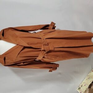 Forever 21 Rust Trench Coat Size Medium NWOT